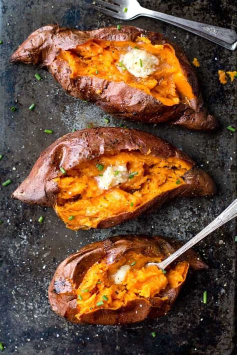 baked sweet potato on gas grill